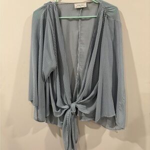 Dress Forum Blue Striped Blouse